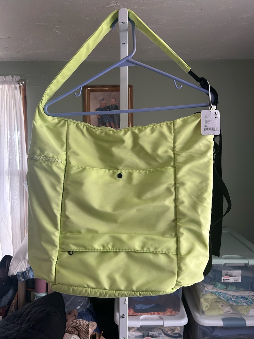 Free People No Time Zones Carry All Tote in whipped Lime
